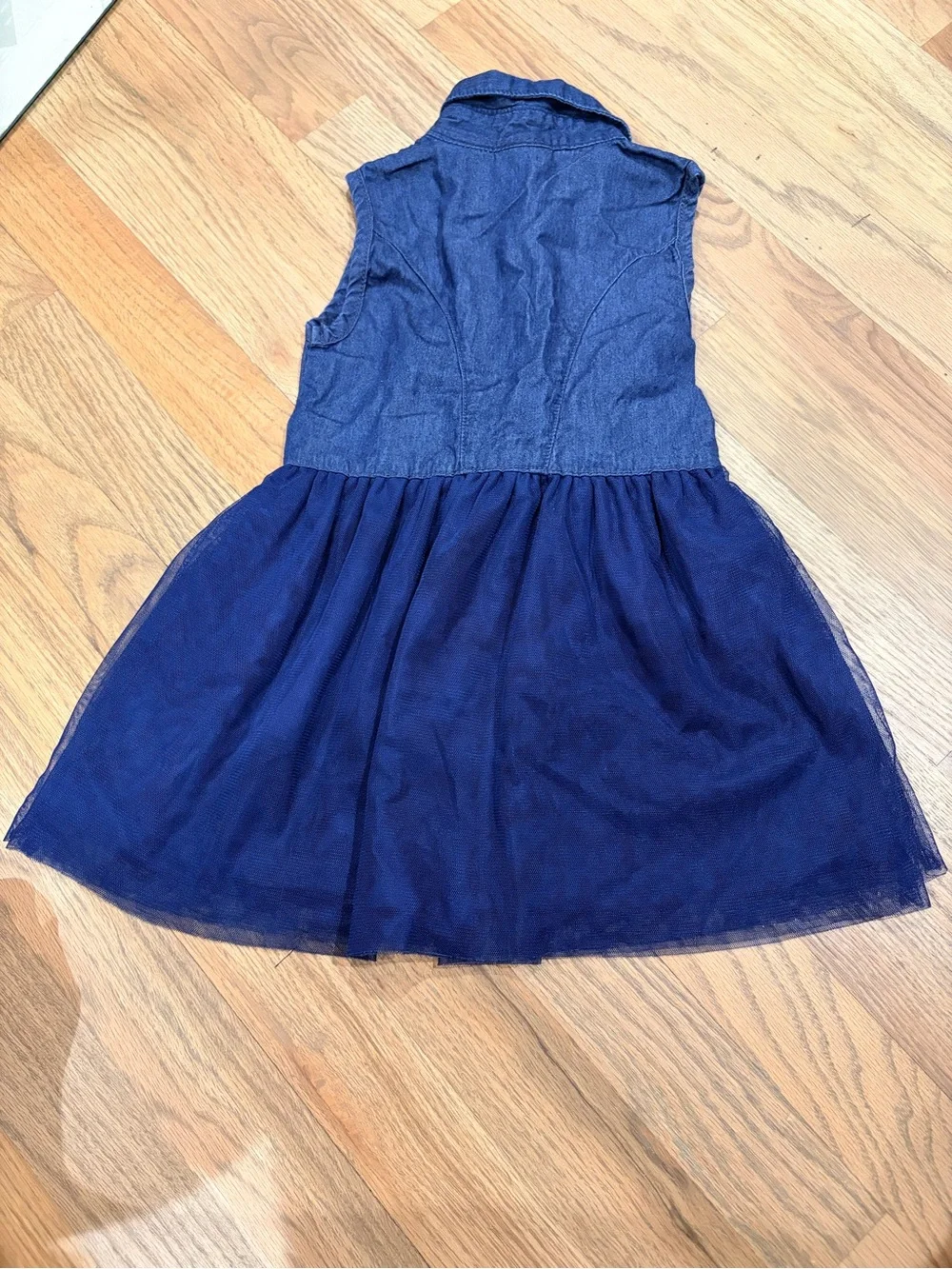 Koala Kids toddler girl colorful buttons and tulle skirt dress with tie at waist